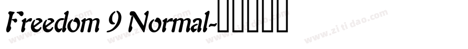 Freedom 9 Normal字体转换